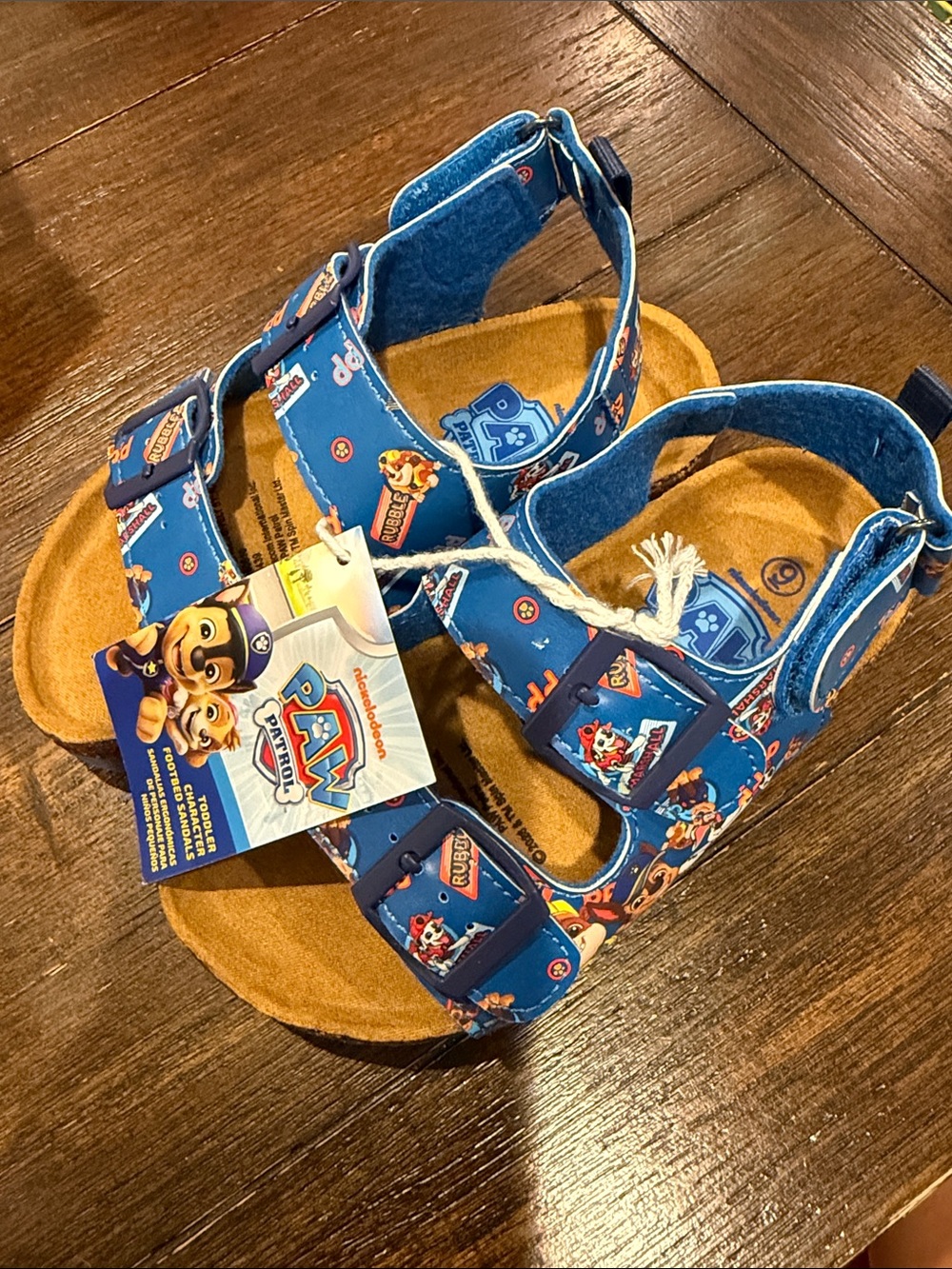 Paw Patrol Boys Blue Adjustable Character Sandals 9 toddler